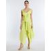 Women's Annabel Ruffle Dress in Yellow Plum / 14 | BCBGMAXAZRIA