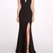 Marchesa Notte Beaded Bow Gown - Black - Black - 12
