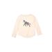 Cat & Jack Long Sleeve T-Shirt: Ivory Tops - Kids Girl's Size Small
