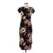 Cleo Casual Dress - Midi: Black Baroque Print Dresses - Women's Size Medium