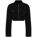 Washed Denim Cropped Jacket - Black - ROTATE BIRGER CHRISTENSEN Jackets