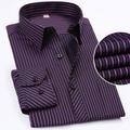 Camicia a righe taglie forti da uomo classica versione convenzionale dell'abbigliamento maschile casual a maniche lunghe