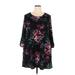 Apt. 9 Casual Dress: Black Floral Motif Dresses - Women's Size 2X-Large