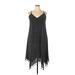 LC Lauren Conrad Casual Dress - Slip dress: Gray Chevron/Herringbone Dresses - Women's Size 2X-Large