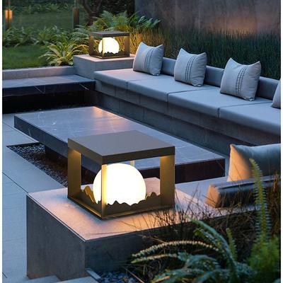 Outdoor Post Light IP65 Waterproof Pillar Post Lantern 30/40cm Luxury Post Lantern with Pillar Mount Base, Modern European PC Post Lighting, Outdoor LED Column Lights for Garden Yard