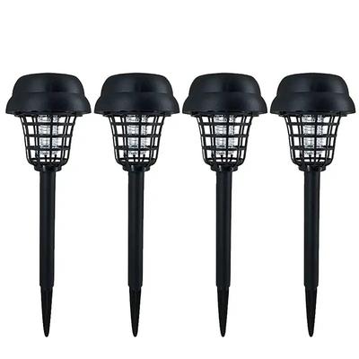 Solar Mosquito Killer Lamp – Outdoor LED Electric Shock Insect Trap for Garden, Farm, and Household Mosquito Repellent Use