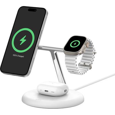 Belkin Boostcharge Pro Qi2 3-n-1 Wireless Charging Stand White