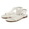 Sandale LASCANA "Sommerschuh", Damen, Gr. 40, beige, Obermaterial: 100% Textilmaterial. Futter: 100% Lederimitat. Decksohle: 100% Textilmaterial. Laufsohle: 100% Synthetik, unifarben, casual, Schuhe, Sandalette, Sommerschuh mit elastischem Riemchen...