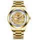 Uhr herren uhren luxus gold quarz armbanduhr 3d wasserdicht drachen automatische selbstaufzug uhr für männer uhren