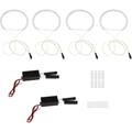 4 stücke Weiß Scheinwerfer Ccfl Led Angel Eyes Kit Halo Ring Drl Blinker Licht Ccfl Scheinwerfer