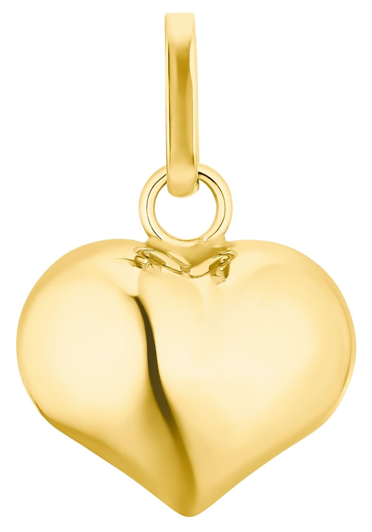 Herzanhänger AMOR "9979455", gold (gelbgoldfarben), Schmuckanhänger, Damen, Gelbgold 585, 0,37 g