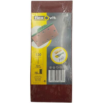 15 stk Schleifpapier für Schwingschleifer Körnung 120 93mm x 230mm 8er Lochung Image