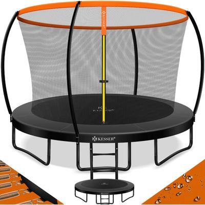 Trampolin Gartentrampolin tüv Rheinland gs Zertifiziert bis 150 kg mit Sicherheitsnetz Leiter Image