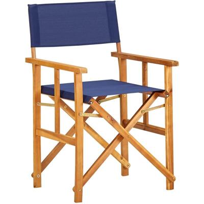 Vidaxl - Regiestuhl Massivholz Akazie Blau Image