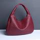 borsa hobo in similpelle intrecciata da donna – borsa a tracolla bordeaux chic per l'uso quotidiano e le uscite casual