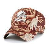 Men's '47 Brown Cleveland Browns Tropicalia Clean Up Adjustable Hat
