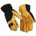 men s lined grain deerskin gloves x-large yellow/black