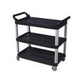 foodservice cart 330lbs capaticy 3 shelf utility cart push transfer storage tray mobile tool printer cart 33 x 17 x 38 outside dimmensions 26x17 shelf size 18002