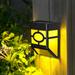 Oneshit Solar Wall Light Outdoor Wall Light Fence Lighting For Terrace Front Door Patio Stair Steps And Led Forest Decorative Light Waterproofï¼ˆ1Pcsï¼‰ Solar Light on Clearance Black