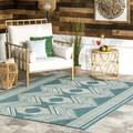 nuLOOM Ranya Tribal Indoor/Outdoor Area Rug 9 6 x 12 Green