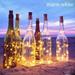 Clearance!!20 LEDs 2M Wine Bottle Lights with Cork Fairy String Light DIY Party Solar Powered Beauty Decor Warm White
