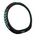 Wharick Car Wheel Cover Wear-resistant Delicate Workmanship Breathable Beaded Anti-Skid Perfect Decor Comfortable Grip Wooden Bead Steering Wheel Cover for Automobiles