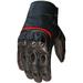 Men s Premium Leather Motorcycle Cruising Street Palm Sliders Biker Gloves Black Red XXL