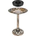 VIVOSUN 28â€� Solar Bird Bath Solar Powered Pond Fountain Combo Set for Outdoors Gardens Patio Yard Deck Golden