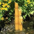 78307 Pouring Three-Tier Bamboo Pond and Garden Water Fountain Yellow