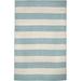 Sorrento Stripe Indoor/Outdoor Reversible Rug 8 3 X 11 6 Water Blue And White