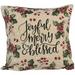 Christmas Pillowcases 18 x 18 Inch Christmas Linen Pillowcase Farmhouse Pillow and Christmas Decoration for Home and Sofa 1 Pack