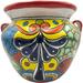 Talavera Michoacana Planter Large Flower Mexican tery Folk Art Handmade Hand Painted Indoor Multicolor Garden Home Decor Outdoor 15.5 (Flower 4)