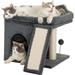 Cat Tower with Large Perch for Adult Cats 20 * 16.5 Inch Big Platform for Indoor with Super Cozy Soft Mat Large Condo with Nature Sisal Post