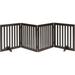 flat wooden 4 panel dog gate espresso freestanding 20 -80 w x 24 h