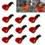 Fimeskey 10X Poultry Drinking Cups Drinking Bird Feed Coop Chicken Water Drinker Poultry Cups 10Pcs Automatic Tools Home Improvement