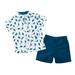 Boys Outfits Dinosaur Shirt Set Short Sleeved Shorts Blue Small Dinosaur Shirt Set Summer Daily Set Two Piece Baby Boy Clothes Blue 2-3 Years