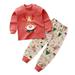 Children Sleepwears Autumn Winter Christmas Underwear Set Cotton Boys Clothes Warm Girls Home Clothes Autumn Clothes Homewears Loungewear For Child