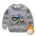 Bjutir Casual Long Sleeve Tops For Toddler Boys Sweatshirts Thicken Crewneck Pullover Kids Winter Warm Shirt Tops