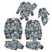 Lovskoo 2024 Novelty Family Christmas Pajamas Matching Sets Xmas Long Sleeve Shirts and Plaid Pants Santa Christmas Tree Jammies Sleepwear Parent-Child Outfit Wear Baby Navy