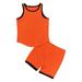 Baby Outfits Sleeveless Clothing Children Kids Solid Color Vest Tops Shorts Two Pieces Sets Clothes Orange 18 Months-24 Months