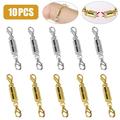 16pcs Magnetic Lobster Clasps Silver & Gold Color Jewelry Extenders Magnetic Locking Clasp Including Round Ball Closures Rhinestone Ball Cylindrical Clasps for Necklace Bracelet DIY