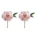 2Pcs Artificial Peony Flower Single Branch Forever Blooming Realistic Home Decoration Wedding Accessory Simulated Flower-Light Purple