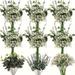 ACMDL 60/120pcs Gorgeous Babyâ€˜s Breath Artificial Plants Artificial Eucalyptus Stem Gypsophila And Leaf Set Artificial Anthodite False Silvery Eucalyptus Green Stem Suitable For Wedd