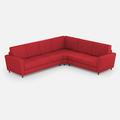 Yasel 3-Sitzer-Sofa (drei 60-cm-Sitze) + Ecksofa + mittleres 2-Sitzer-Sofa (zwei 70-cm-Sitze), Außenmaße L.288x248 rot