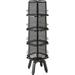 Onyx Rotating Magazine Rack - 16 Pocket Black (5580BL) 18.25 W X 18.25 D X 58.562 H - Steel Mesh 360Â° Swivel & Chip Resistant