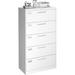 File Cabinet 5 Drawer Filing Cabinet Metal Lateral Filing Cabinet with Lock Locking File Cabinet for Home Office Organization 64 h White Office Storage Cabinet for Letter/Legal/A4 Size Files