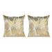 18x 18 White Hold Pillowcase 2 piece suit decorative white and gold hold Pillowcase Sofa Cushion Cover Home Decor Living Room Pillowcase Set