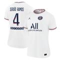 Women's Jordan Brand Sergio Ramos White Paris Saint-Germain 2021/22 Fourth Replica Jersey