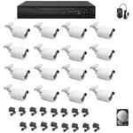 Kit de vidéosurveillance 16 caméras 5 mpx 16 canaux ahd cloud hd 500 gb