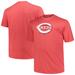 Men's Profile Heather Red Cincinnati Reds Big & Tall Weathered Logo T-Shirt